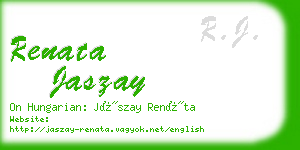 renata jaszay business card